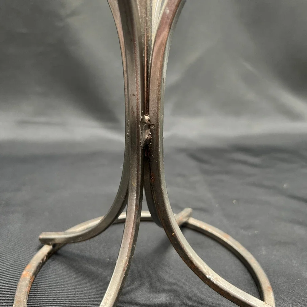 Erik Hoglund Boda Glassworks 4 Arm Iron Candelabra 3 Hanging Rods Kosta Boda
